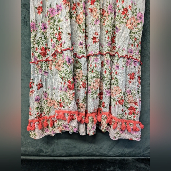 Sparkle Thread & Floral Print Maxi Dress - Picture 3 of 9